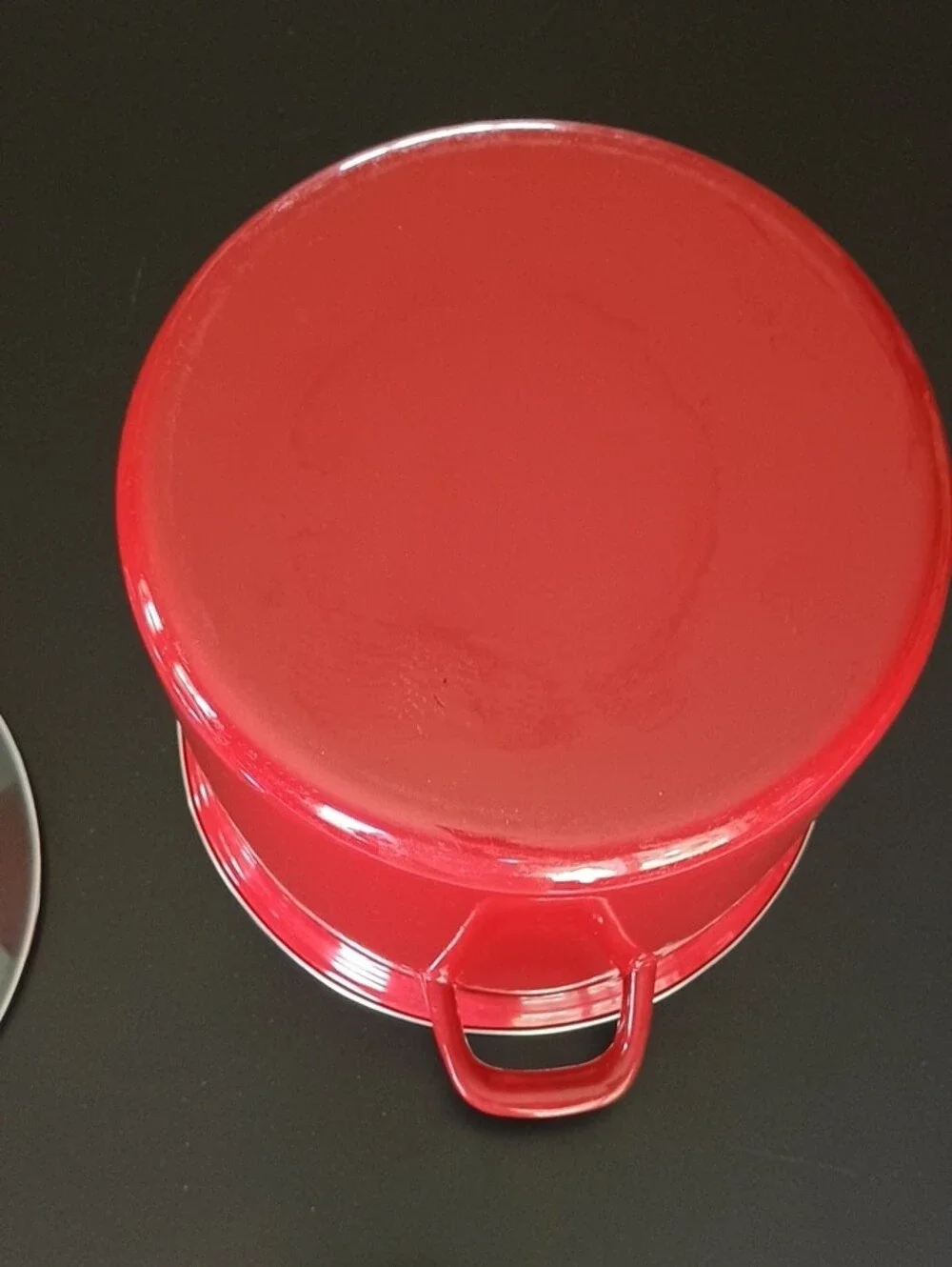 Red Enamel Stockpot with Glass Lid - Classic Cookware Canning Soup 10+Quart